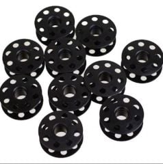 Sanayi Tipi Düz Dikiş Makinası Metal Delikli Siyah Masura (100 Adet)