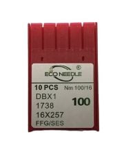 ECO NEEDLE Düz Makine İnce Dip Dikiş İğnesi / DBX1 SES 16/100 (100 Adet)