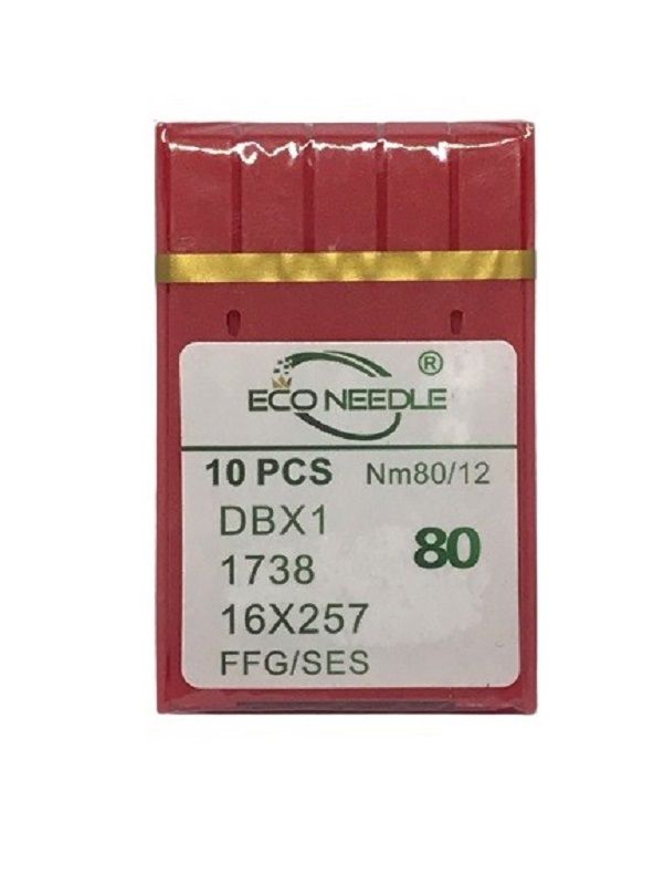 ECO NEEDLE Düz Makine İnce Dip Dikiş İğnesi / DBX1 SES 12/80 (100 Adet)