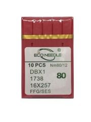 ECO NEEDLE Düz Makine İnce Dip Dikiş İğnesi / DBX1 SES 12/80 (100 Adet)
