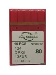 Eco Needle Düz Kalın Dip Dikiş İğnesi / DPX5 SES 12/80 (100 Adet)