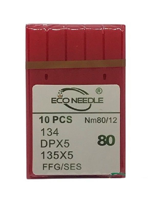 Eco Needle Düz Kalın Dip Dikiş İğnesi / DPX5 SES 12/80 (10 Adet)