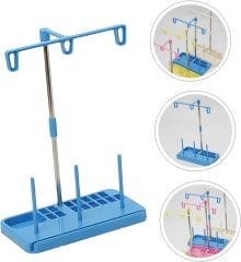 Ev Tipi Dikiş Makine Çardak 3'lü İplik Sehpası Metal Mavi